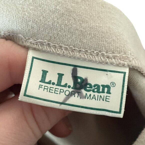 Vintage 90s LL Bean Shift Mini Jumper Dress Small Tan Zip Front Pockets Grunge - Picture 3 of 4